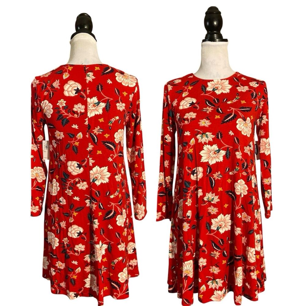Floral Mini Dress Women’s Size Small Petite Long Sleeve Summer Spring Hobo